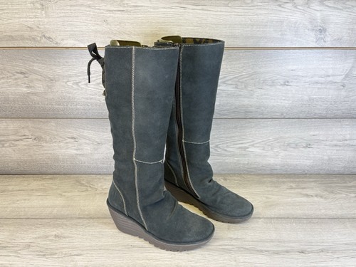 Fly london yust soft suede - soft, zip