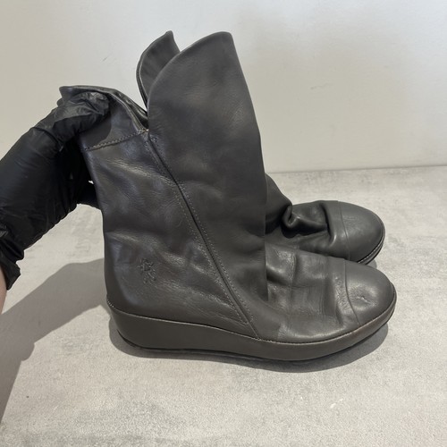 Fly london grey boots - , calf