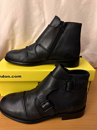 Fly london black leather - london,